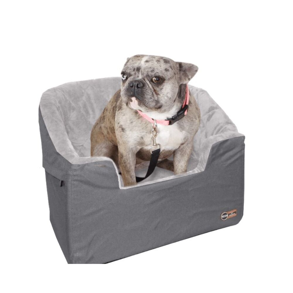 NWT K&H Bucket Booster Pet Dog Car Seat - Large in Gray